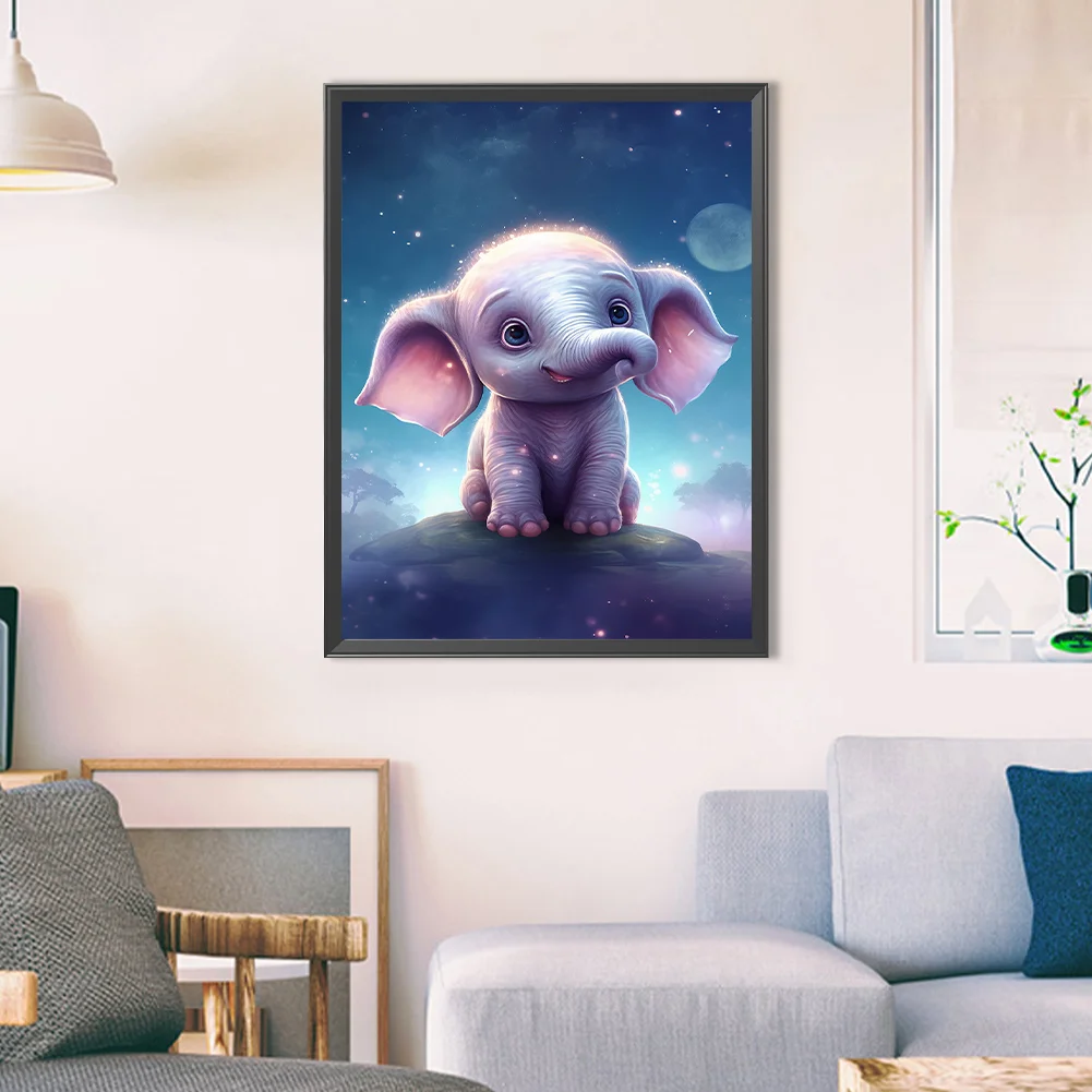 Diamond Painting - Full Round Drill - Elephant(Canvas|30*40cm)