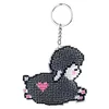 Grey Sheep DIY Beads Needlework Keychain Craft Mosaic Beads Embroidery Keyrings
