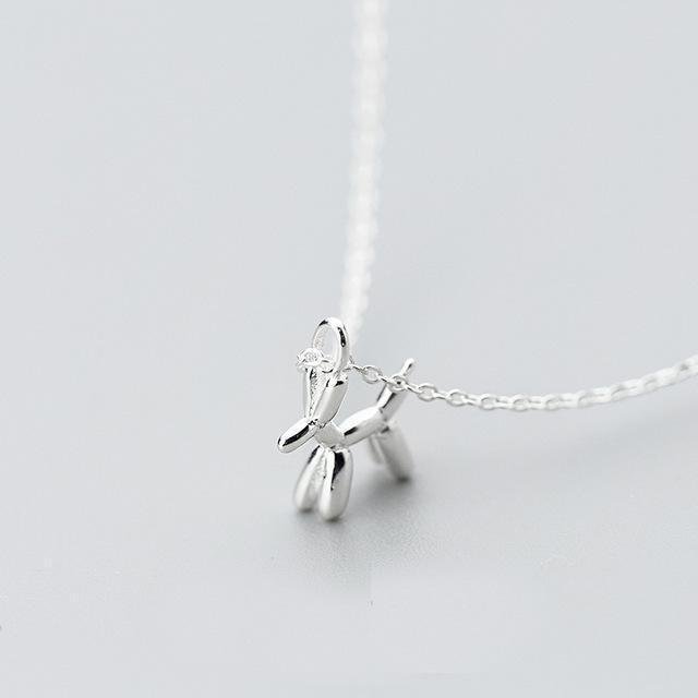 Sterling Silver Balloon Dog Necklace