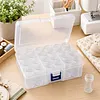 24Pcs Round Bottles with Insert Diamond Painting Containers Multi Purpose Portable Plastic Case Box with Stickers & Compartments Arts Crafts Storage Bottle for Hardware Rhinestone
