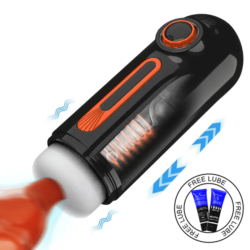 【With Free Lube】Cvtbest 5-in-1 Heating Male Maturbation Cup - Rose Toy