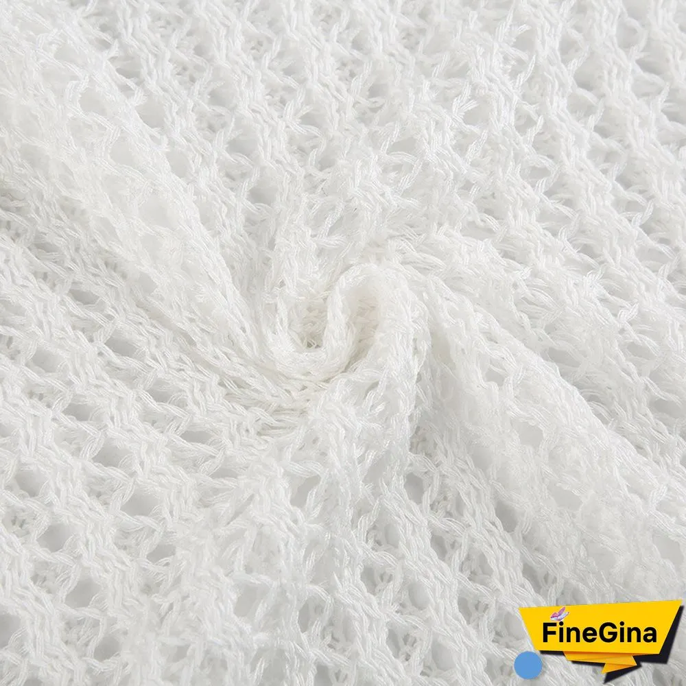 Pure Color Hollow Out Casual Crochet Top