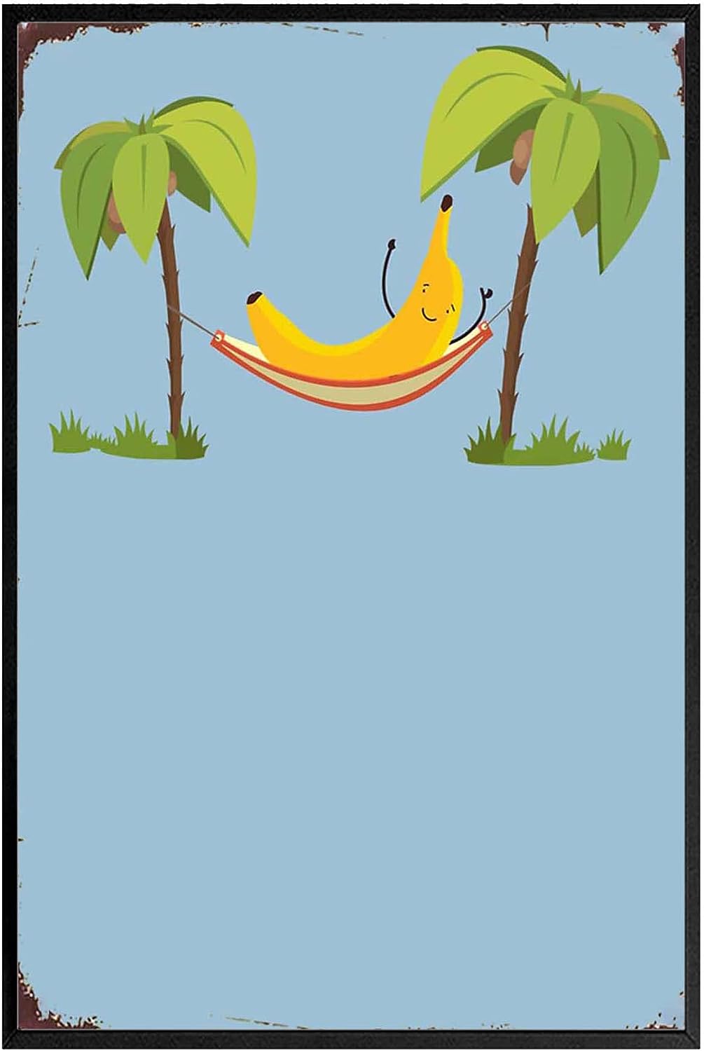 Banana Hammock 12 inch  X 16 inch  Funny Posters Canvas Posters Gothic Presents Nautical Beach House Apartment Frameless Dorm Laundry Xmas