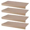 [US Local Warehouse] Set of 4 Wire Shelf Cover 0.32in Thick Removable Wire Rack Covers Easy To Clean and Install PVC Pantry Shelf Cover for Kitchen Pantrys Bathroom Office Shelving (43x20x3in)