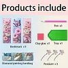 3Pcs Special Shaped Pink Daisies 5D DIY Diamond Art Book Mark for Home Office