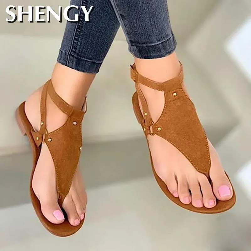 2020 Women Sandals Summer Beach Flats Flip Casual Shoes Woman Gladiator Simple Sandalias Mujer Sapato Feminine Plus Size