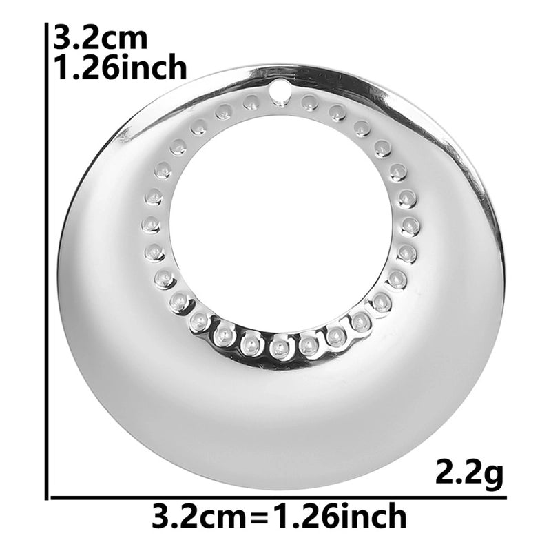 1 Piece 304 Stainless Steel Solid Color Pendant