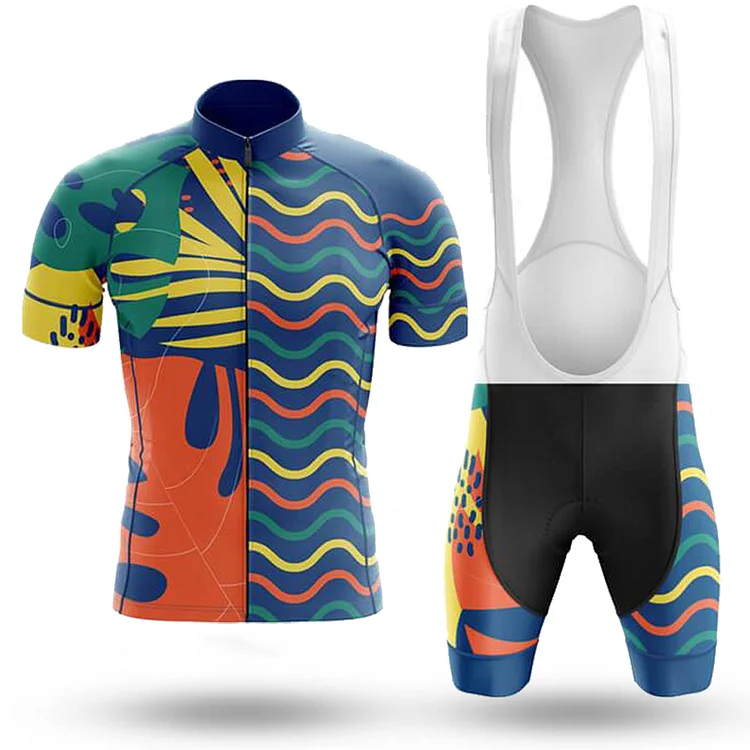 Abstract Men's Short Sleeve Cycling Kit