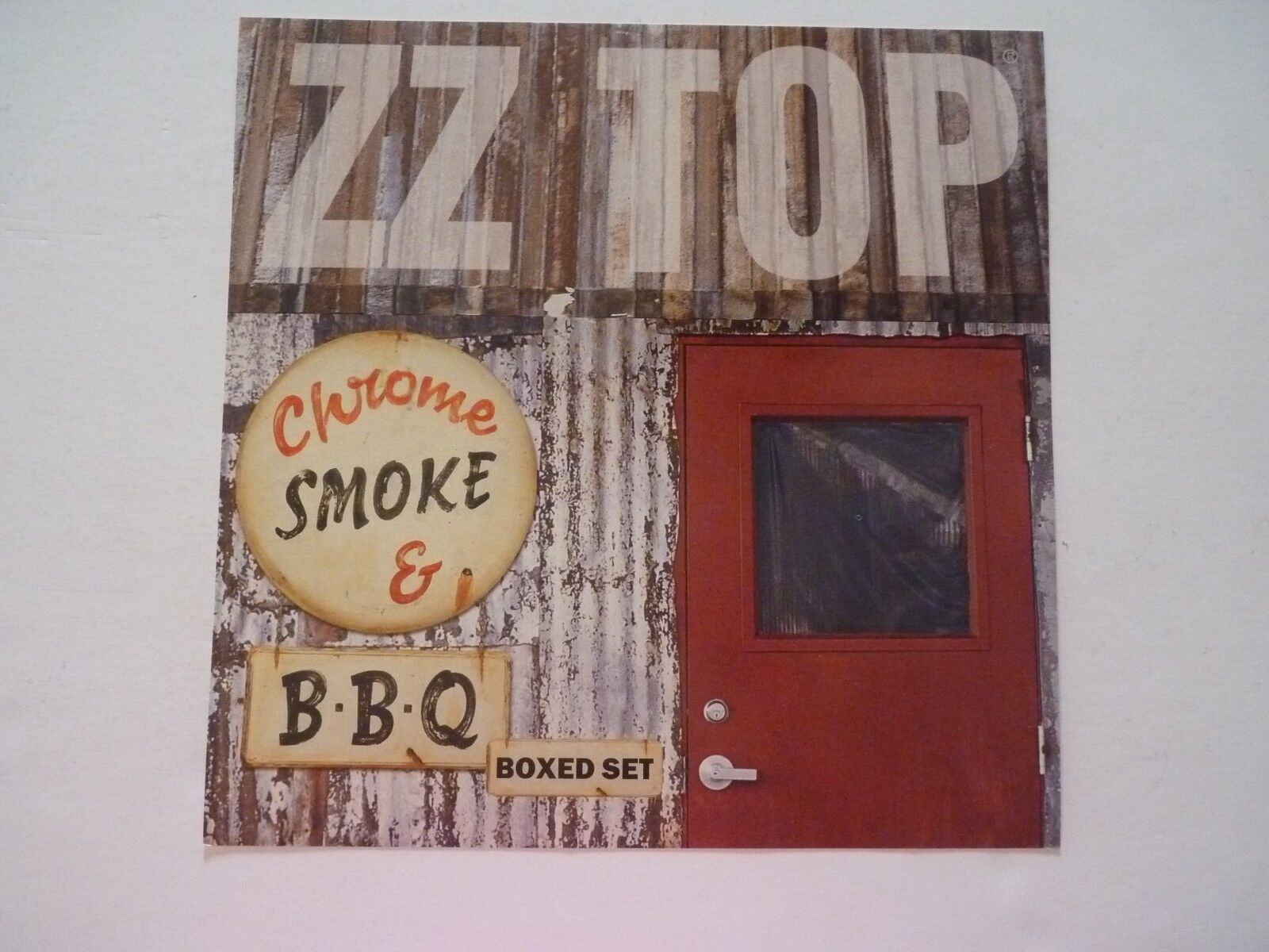 ZZ Top Chrome Smoke & BBQ LP Record Photo Poster painting Flat 12X12 Poster