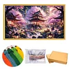 (US Only)Shrine Printed Cross Stitch Kit 70x40cm DIY 11CT Thread Art Needlework Decor