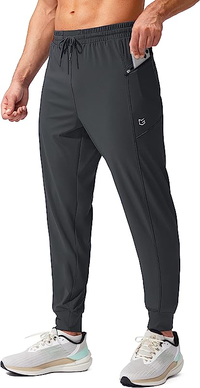 Men&#39;s Joggers Pants With Zipper Pockets Stretch Athletic Sweatpants For Men Workout Jogging Running