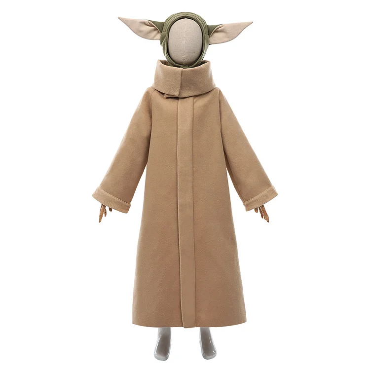 Kids The Mandalorian Season 2 Coat Headgear Outfit Baby Yoda Grogu Halloween Carnival Suit The Book Of Boba Fett Cosplay Costume