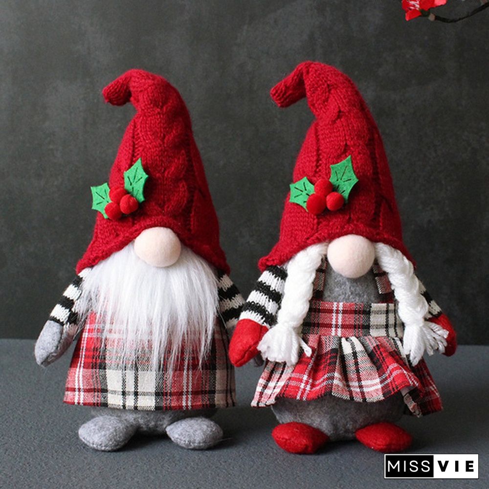 34Styles Elf Doll Ornaments Faceless Plush Doll Rudolph Gnomes Dwarf Santa Claus Swedish Tomte Dwarf