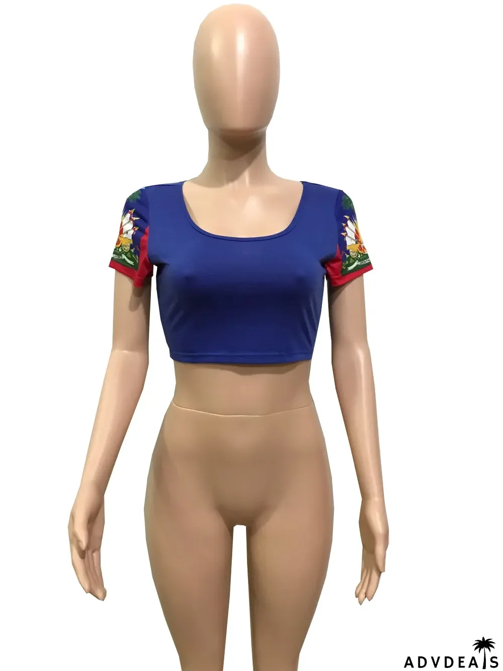 Casual Printed Short Sleeve Slim T Shirts Top