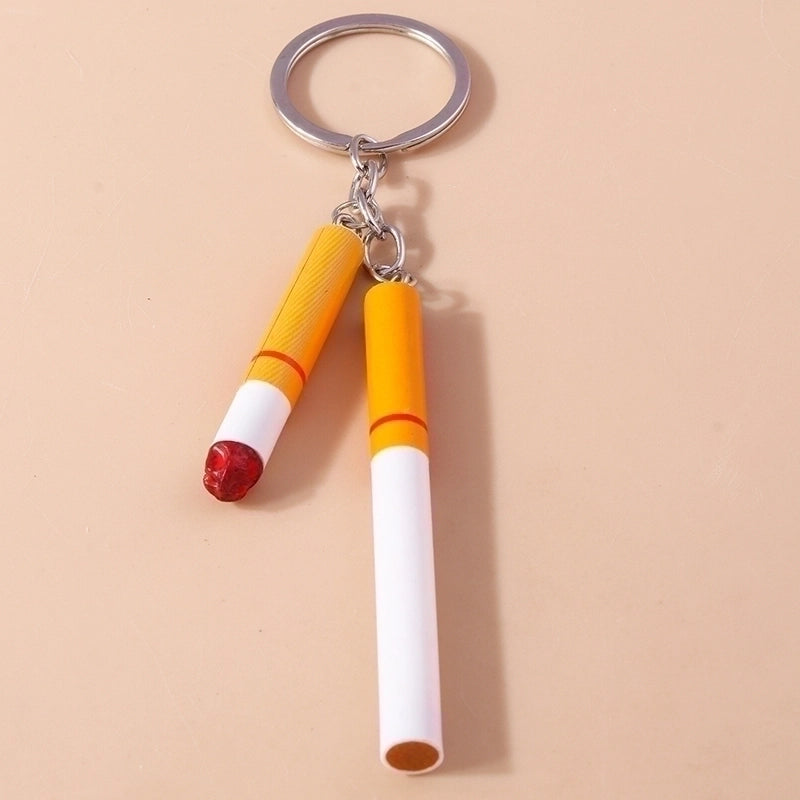 Modern Style Cigarette Zinc Alloy Keychain