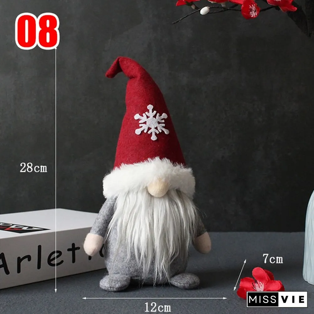 34Styles Elf Doll Ornaments Faceless Plush Doll Rudolph Gnomes Dwarf Santa Claus Swedish Tomte Dwarf