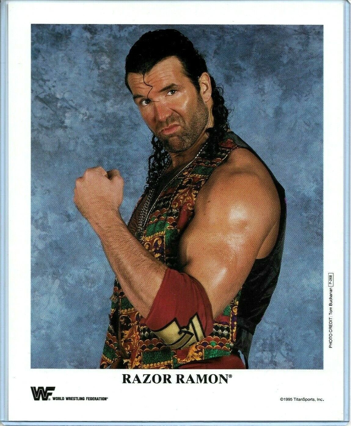 WWE RAZOR RAMON P-268 OFFICIAL LICENSED AUTHENTIC ORIGINAL 8X10 PROMO Photo Poster painting RARE