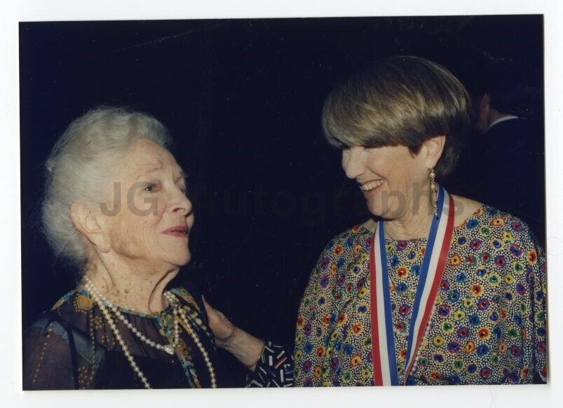 Julie Harris, Helen Hayes - Candid Photo Poster painting by Peter Warrack