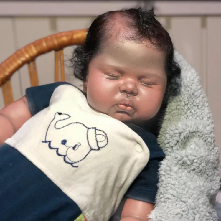  [New] 20" Lifelike African American Handmade Sleeping Reborn Girl Doll Patoma - Reborndollsshop®-Reborndollsshop®