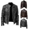 Biker Casual Zipper Leather Jacket