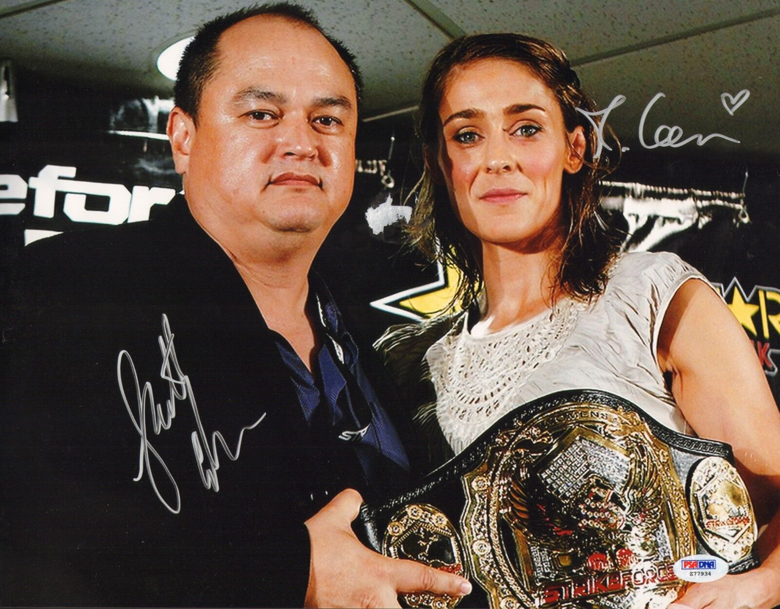 Scott Coker & Marloes Coenen Signed 11x14 Photo Poster painting PSA/DNA COA Bellator StrikeForce