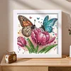 5D DIY Partial Special Shaped Drill Diamond Painting Kit Butterfly Decor With Frame Kit 18x18cm