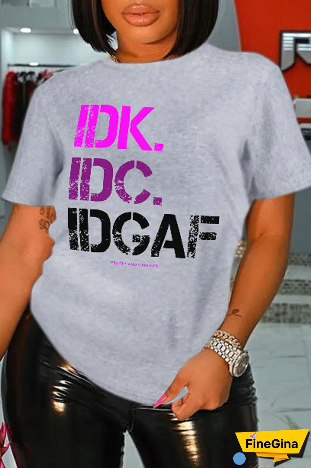 White Casual Street Print Letter O Neck T-Shirts