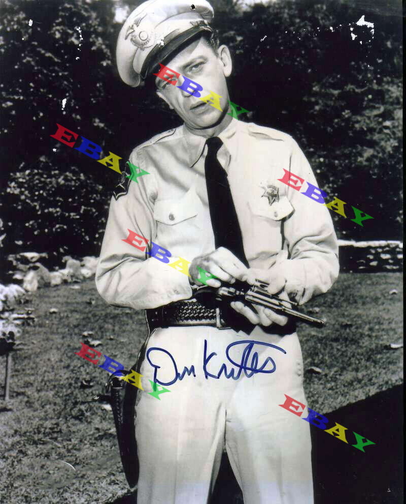 DON KNOTTS BARNEY FIFE Autographed Signed 8x10 Photo Poster painting Reprint