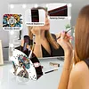 DIY Diamond Painting Kit dreieckige Organizer Box Sch&auml;del Holz Aufbewahrungsbox