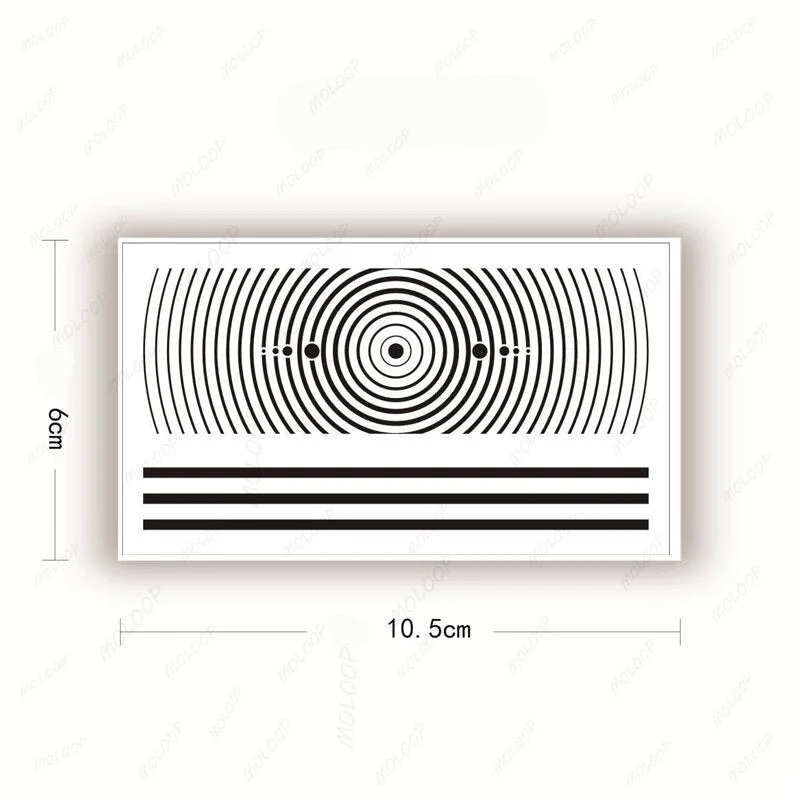 Waterproof Tattoo Stickers Black Straight Line Circle Dots Flash Tatto Fake Tatoos Temporary Body Arm Art for Women Men Kids