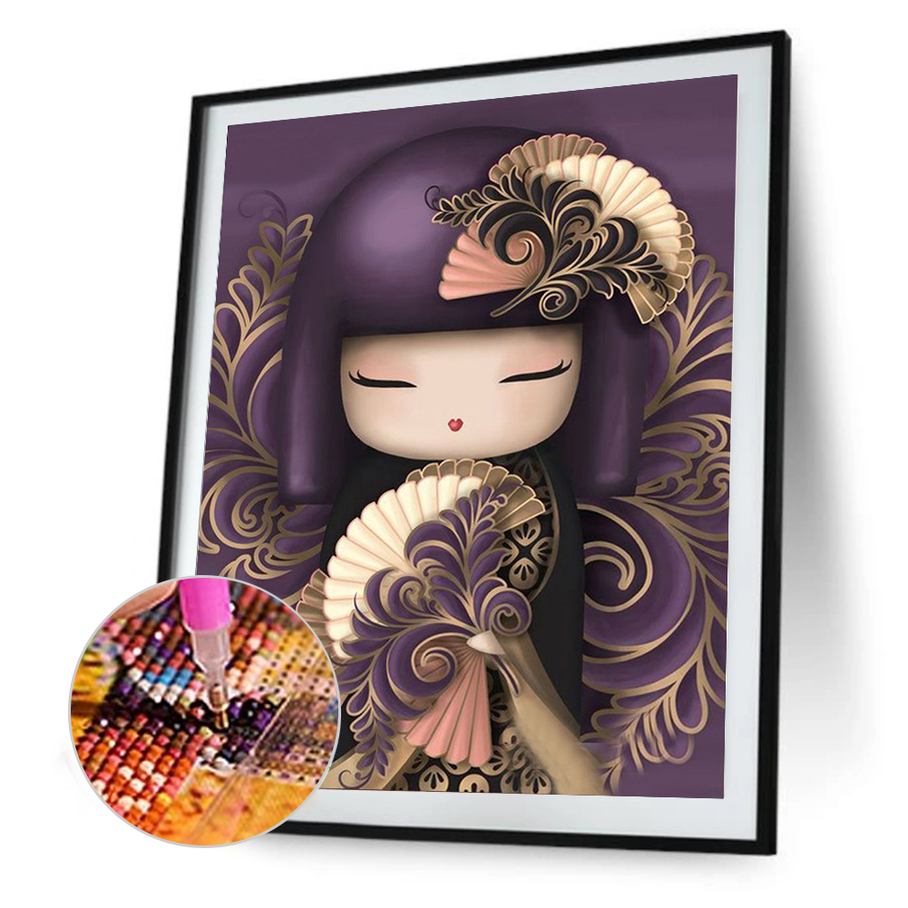 

(Multi-Size) Kokeshi Doll - Round/Square Drill Diamond Painting - 30*40CM, Square diamond 30*40cm, 501 Original