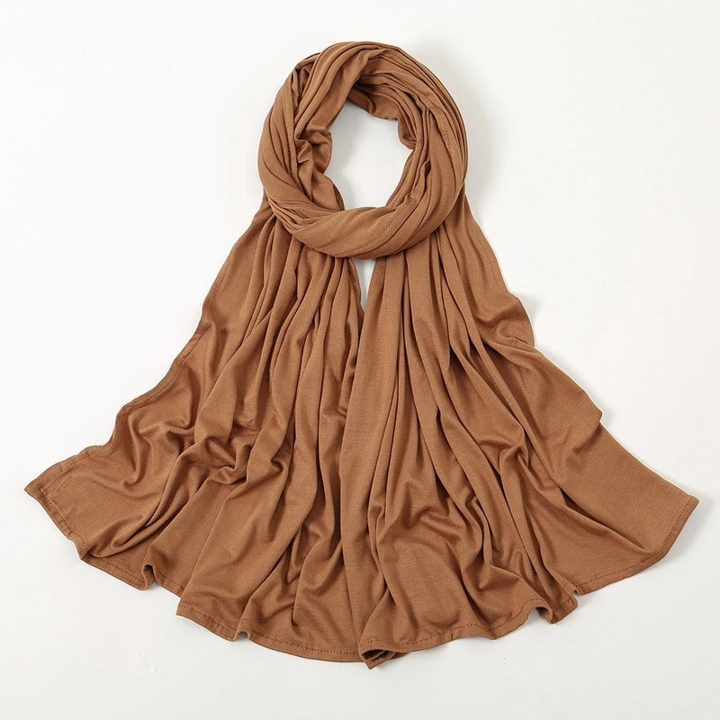 Hot New Solid Color Mercerized Cotton Jersey Scarf Soft Scarf Spot