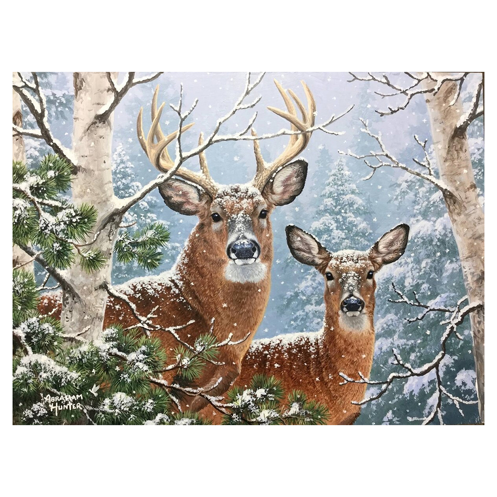 

Deer - 11CT Stamped Cross Stitch - 36*46CM, 501 Original