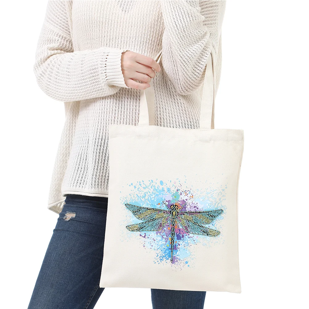 DIY Diamond Painting Eco-Friendly Canvas Bag - Dragonfly