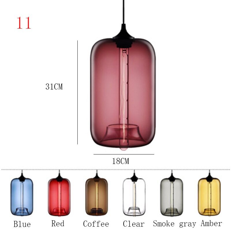 Modern Led Pendant Lights Nordic Loft Colourful Glass LED Pendant Lights Lighting Living Room Restaurant Bedroom Light Fixtures