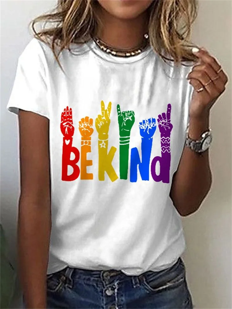 LGBT Pride Rainbow Be Kind T Shirt