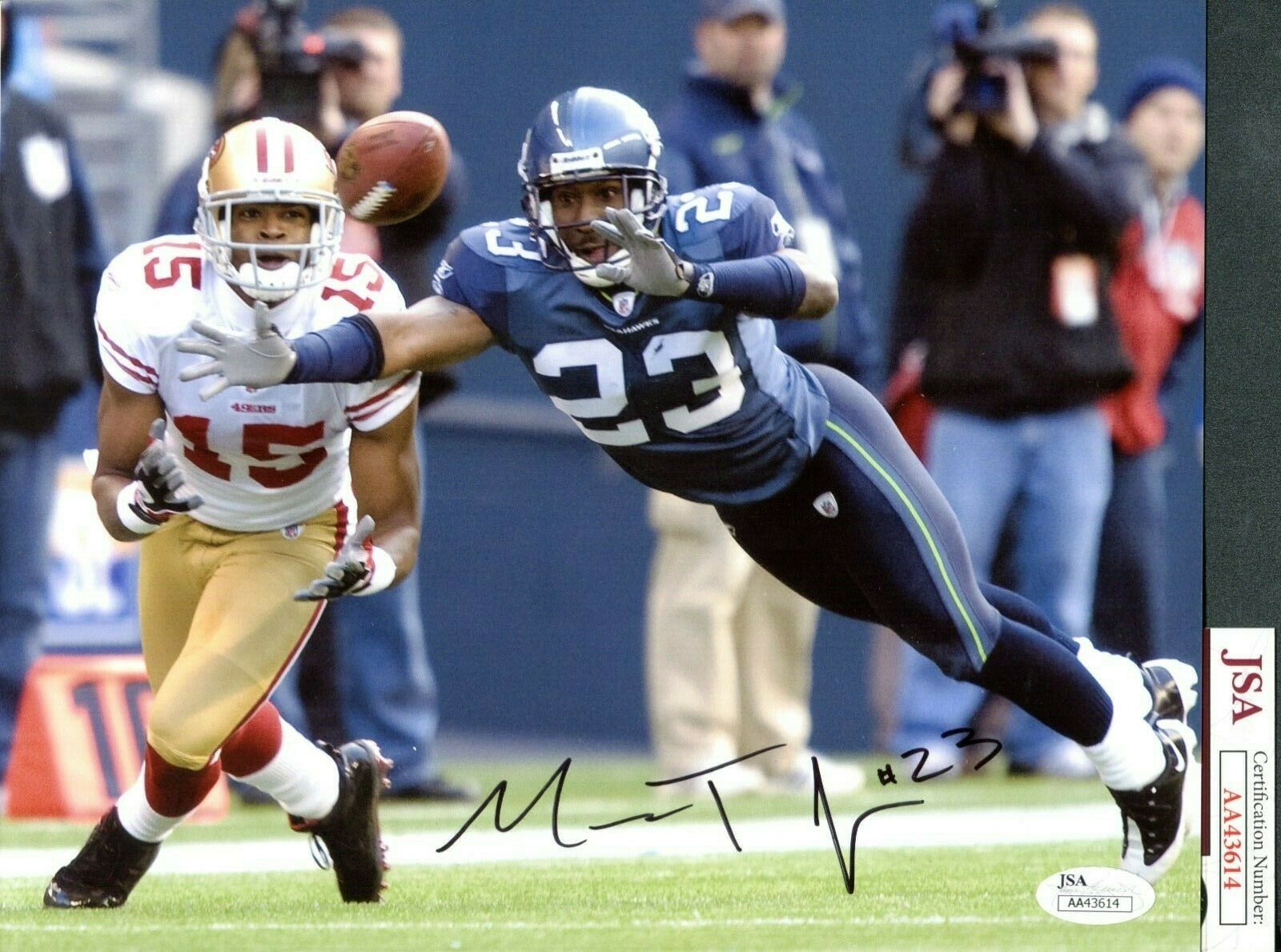 JSA Marcus Trufant Autographed Signed AUTO 8x10 Photo Poster painting Seattle Seahawks TRB 674