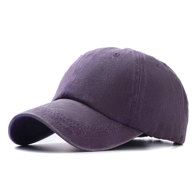 Fashion Washed Cotton Hats Solid Color Baseball Caps Outdoor Caps Sun Hats