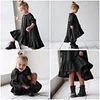 Kid Baby Girl Ruffled Loose Long Sleeve Round Neck Dress