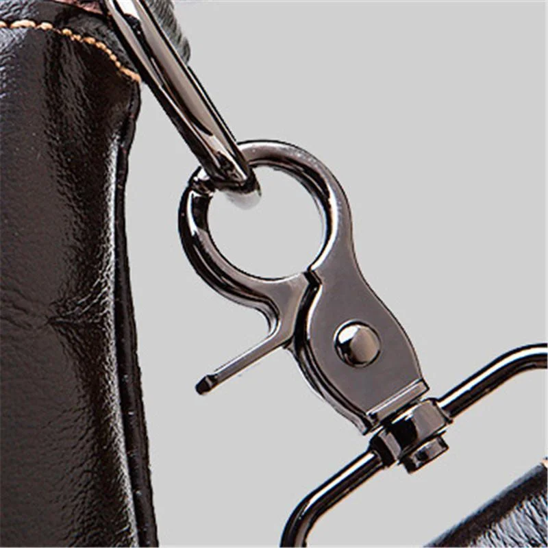 Vintage Style Leather Business Handbag Crossbody Bag For Men