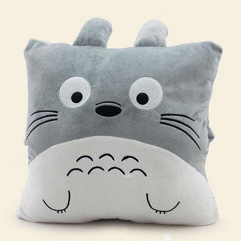 Totoro Throw Pillow Blanket Back Cushion Nap Pillow for Sofa Office Bed Car Decoration
