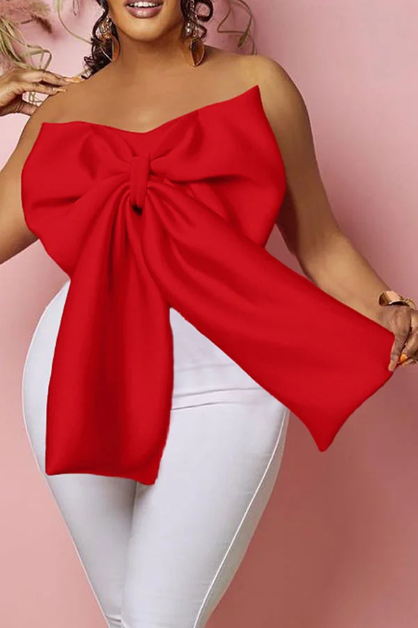 Solid Color Hyperbolic Bowknot Camisole