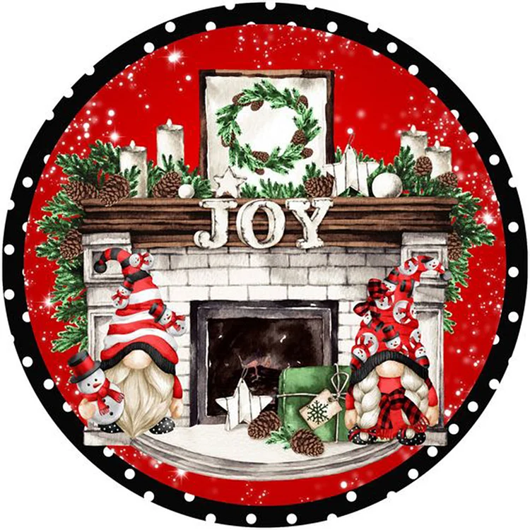 Christmas Day 30*30CM(Canvas) Full Round Drill Diamond Painting gbfke
