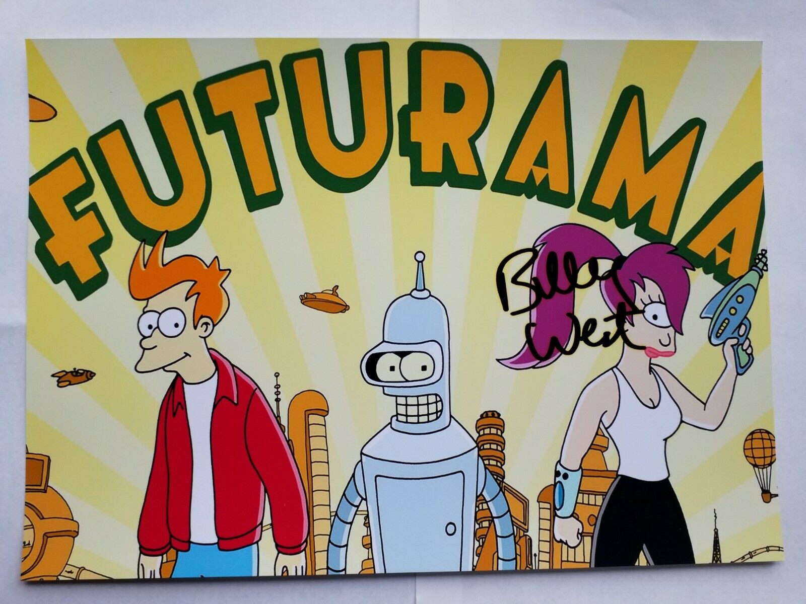 Billy West Autographed Authentic Signed 11 3/4 × 8 1/4 Photo Poster painting - Futurama