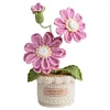 Crochet Flowers Potted Plants Decorative Crochet Ornaments DIY Gifts for Friends