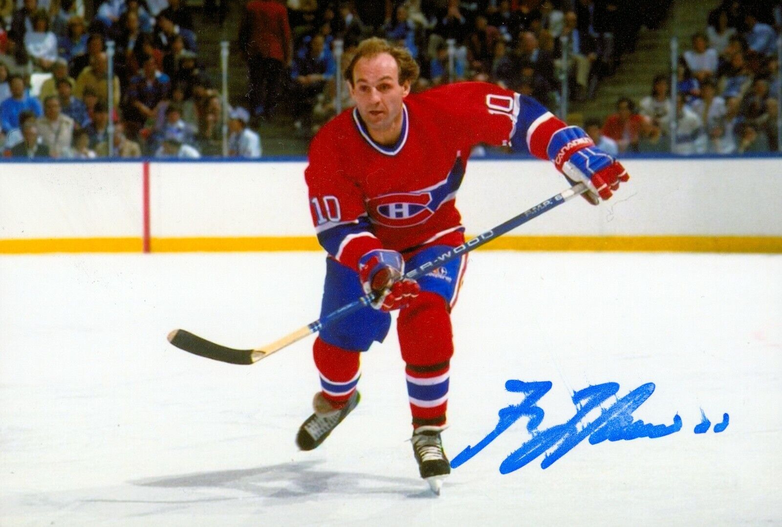 SMUDGED Guy Lafleur Signed 6x4 Photo Poster painting NHL Ice Hockey Canadiens Autograph + COA