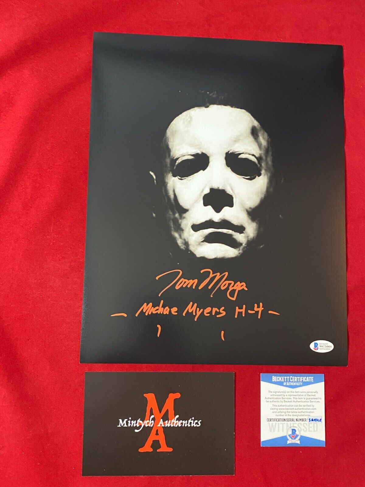 TOM MORGA AUTOGRAPHED SIGNED 11x14 Photo Poster painting! HALLOWEEN 4! MICHAEL MYERS! BECKETT!