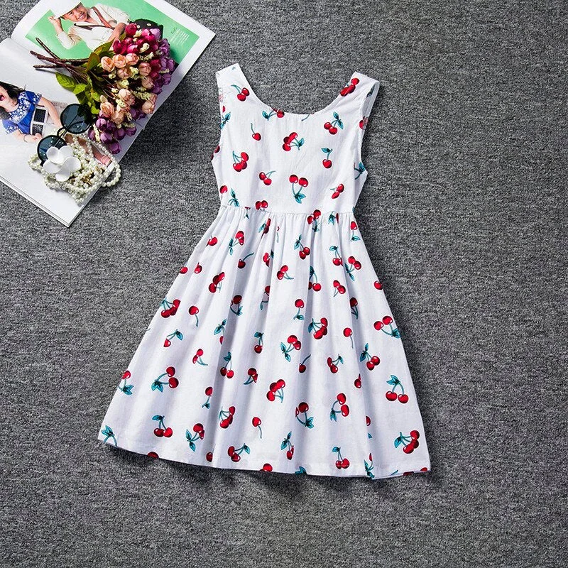 Summer Baby Kids Girl Dress Toddler Princess Party Floral Print Tutu Dresses for Girls Children Casual School Wear Clothes Kids