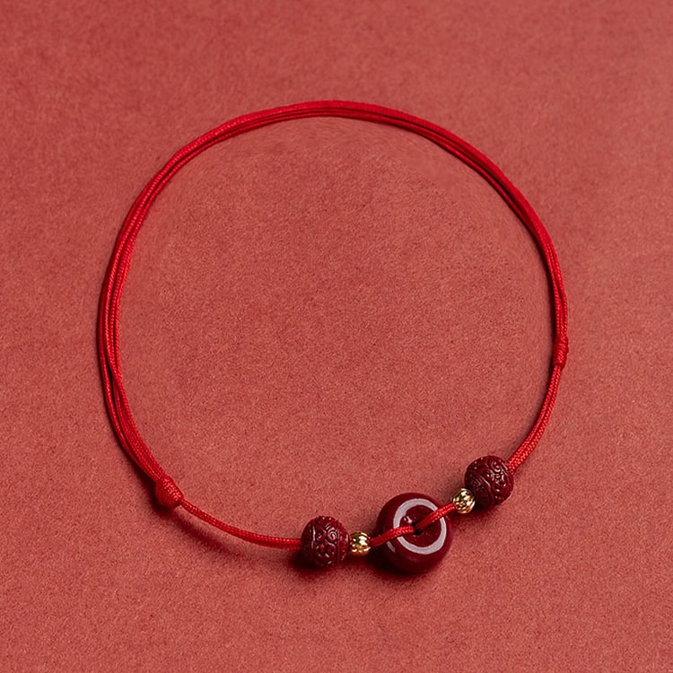 Lucky Handmade Adjustable Red Rope Ankle Bracelet - Modakawa Modakawa