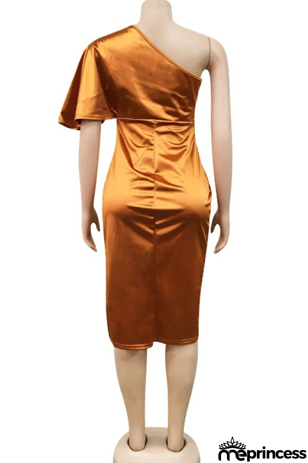 Green Sexy Solid Patchwork Asymmetrical Oblique Collar Irregular Dress Dresses